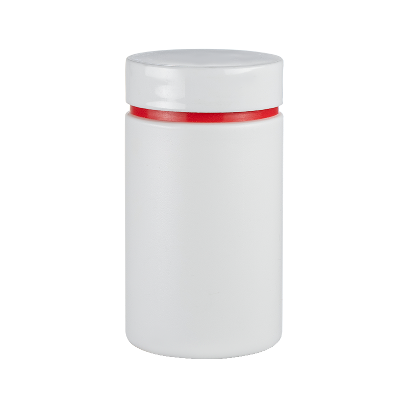 HDPE 150 ml dobbeltlags flat hette rett flaske
